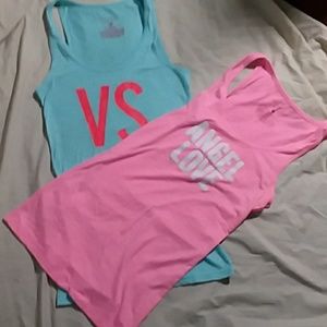 Two Victoria Secret S Love/VS Tank Tops
